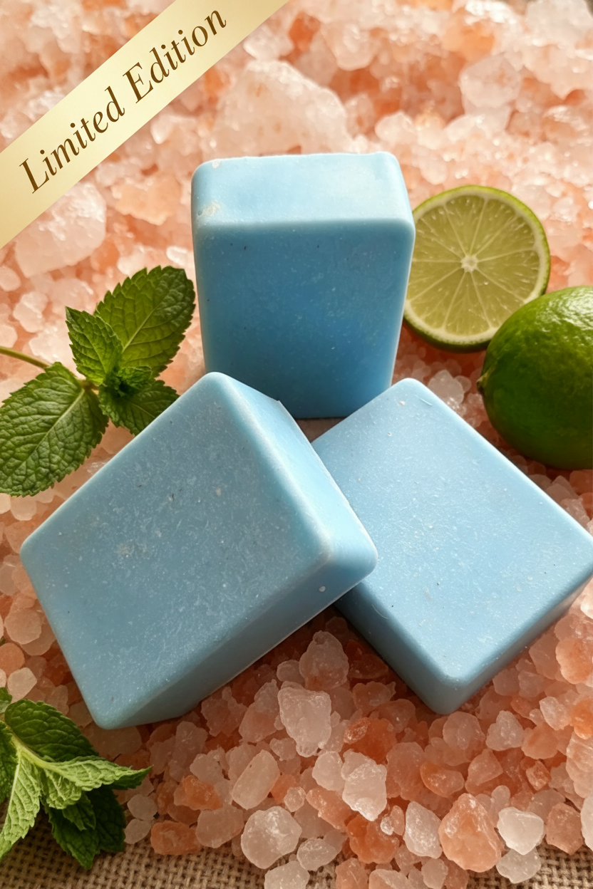 Pink Himalayan Salt Bar – Peppermint & Lime